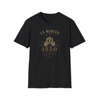 Black t-shirt with 'La Merced Comayagua 1550' text on a white background
