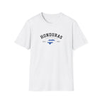 White t-shirt with black 'Honduras' text on a white background