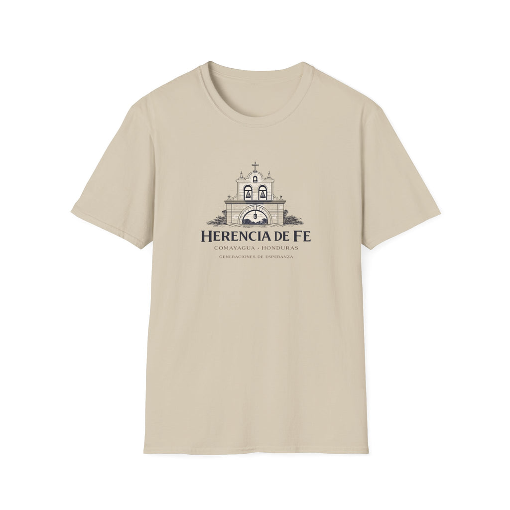 Beige t-shirt with a graphic design and "Comayagua" text on a white background
