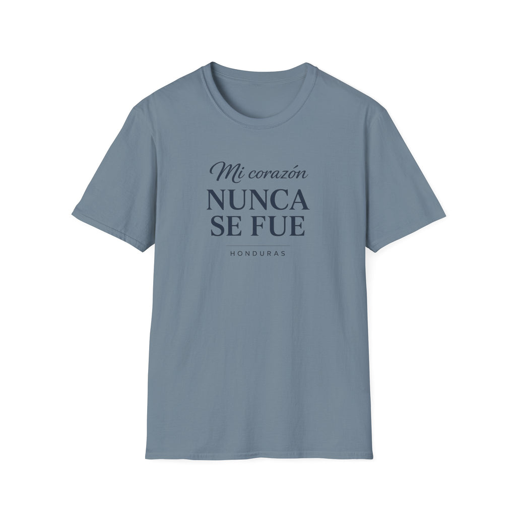 Blue t-shirt with 'Honduras' text on a white background
