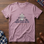 Light pink t-shirt with a Honduras graphic design on a wooden surface.