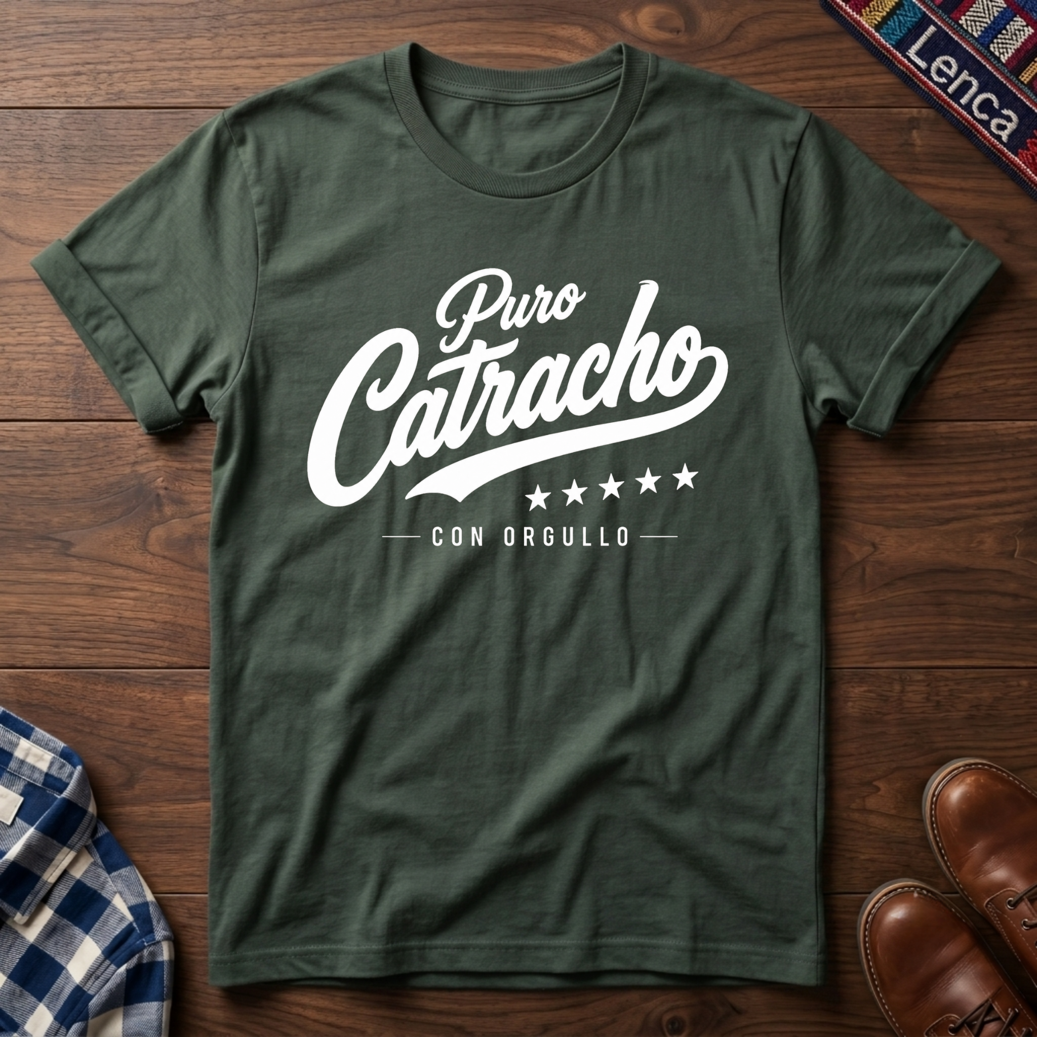 Puro Catracho Con Orgullo Blanco